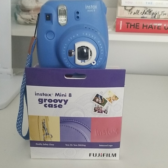 Instax mini Polaroid camera with case